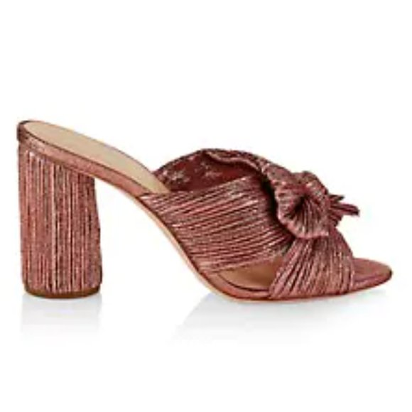 Loeffler Randall Penny Knotted Candy Stripe Mules - Picture 7 of 12